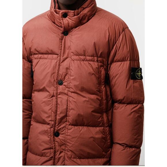 Stone Island Garment Dyed Crinkle Reps Down Jacket Dark Burgundy - 20FW - Picture 3 of 4
